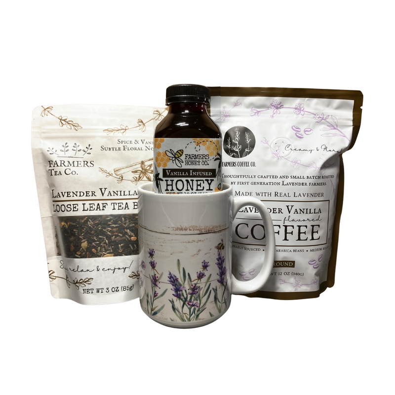 FARMERS Lavender Co. Coffee, Tea & Honey Gift Box