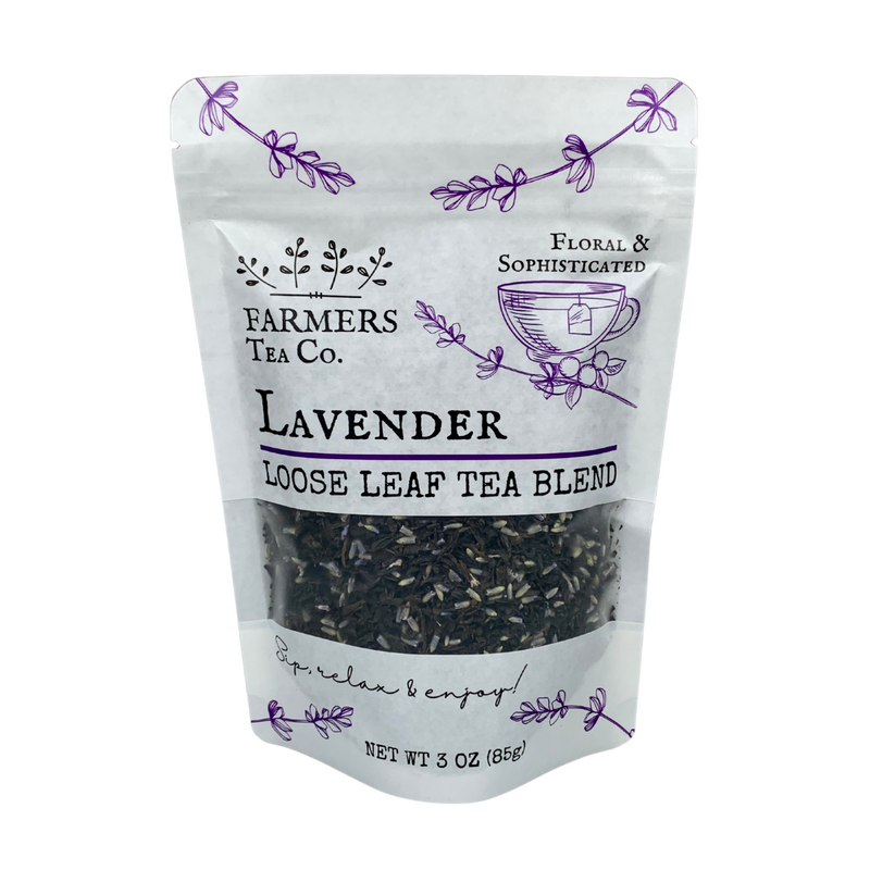 FARMERS Tea Co. Lavender Black Tea, Loose Leaf Tea Blend