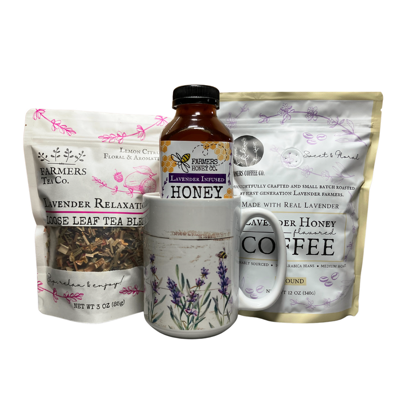 FARMERS Lavender Co. Coffee, Tea & Honey Gift Box