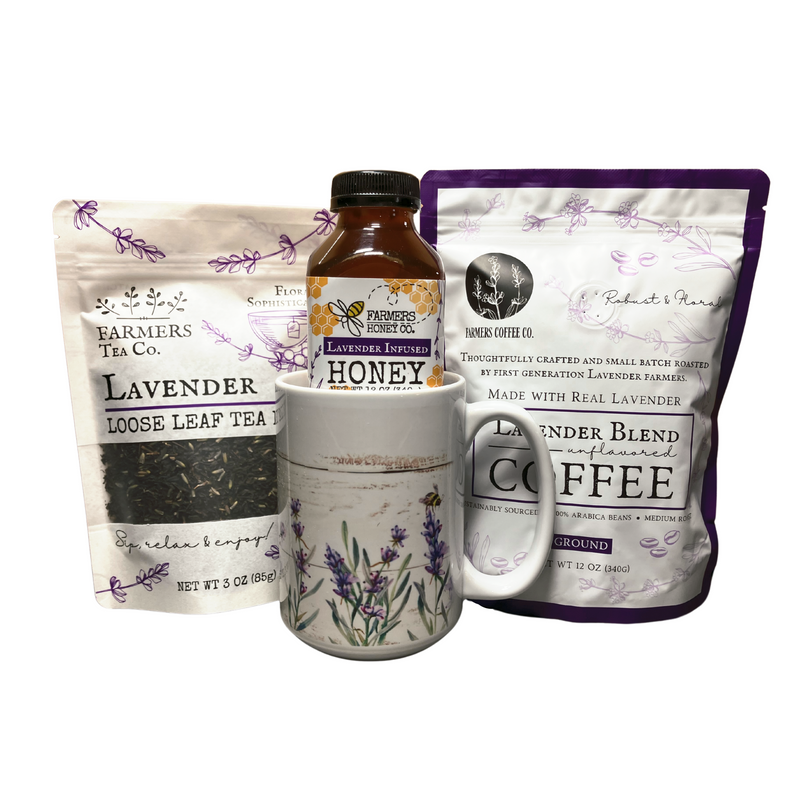 FARMERS Lavender Co. Coffee, Tea & Honey Gift Box