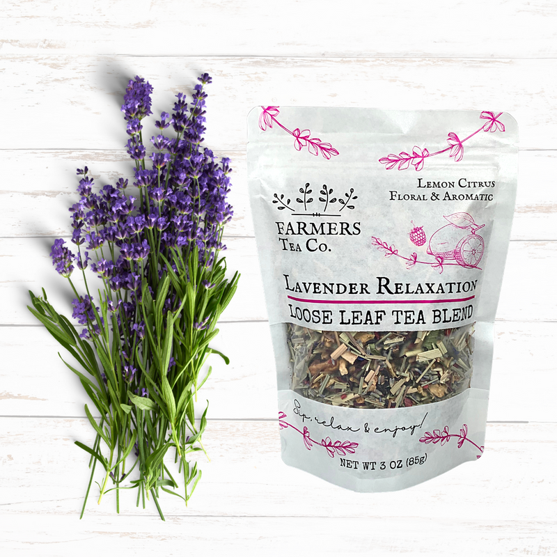 FARMERS Tea Co. Lavender Relaxation Tea, Loose Leaf Tea Blend