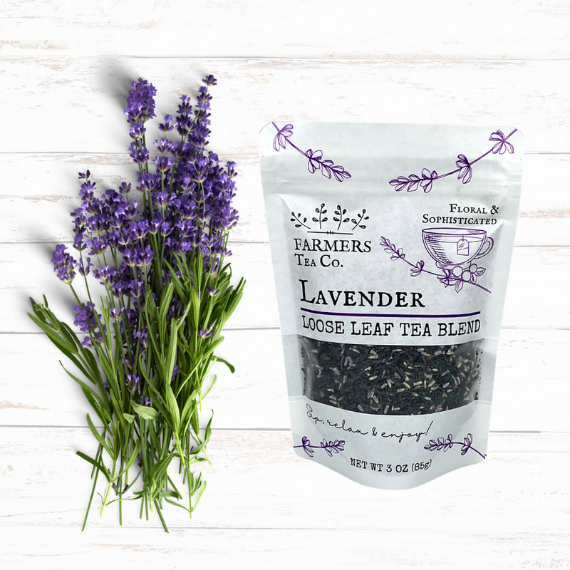 FARMERS Tea Co. Lavender Black Tea, Loose Leaf Tea Blend